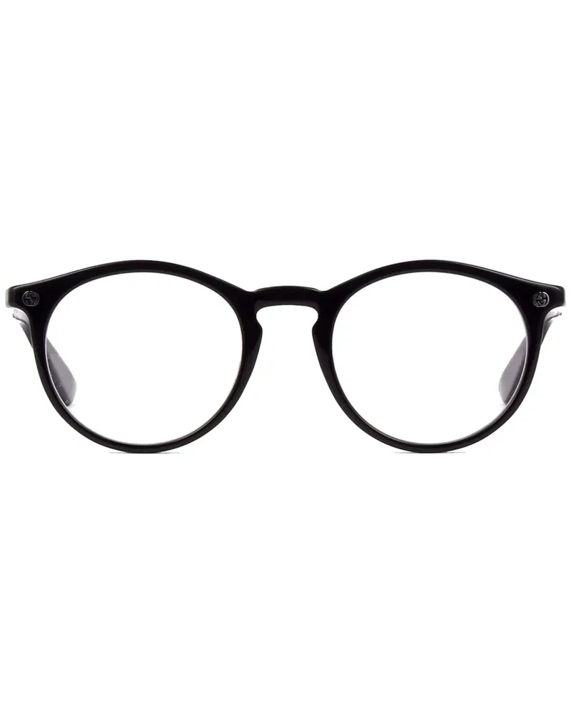 Gucci Brille mit rundem Gestell - Schwarz Schwarz