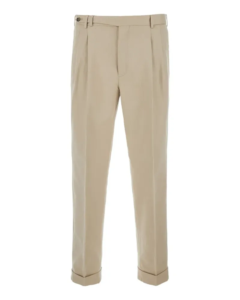 PT TORINO pleated turn-up trousers - Nude Nude