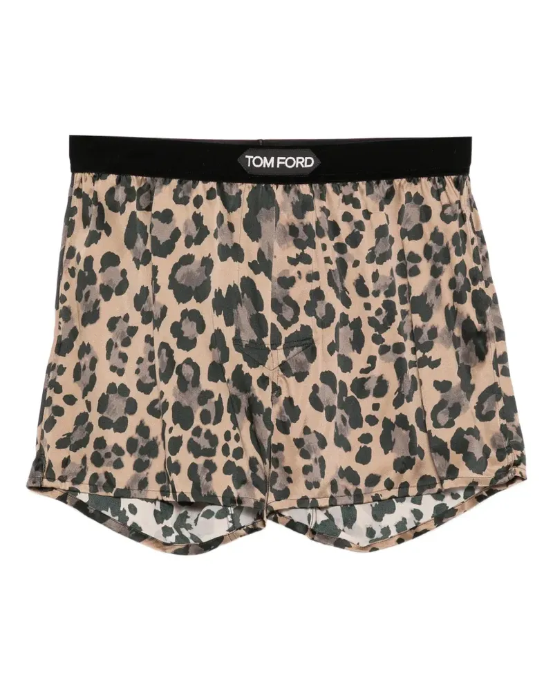Tom Ford leopard-print boxer - Nude Nude