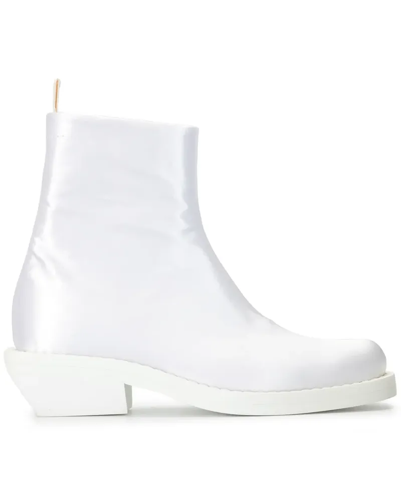 Maison Margiela Stiefeletten aus Satin - Weiß Weiß