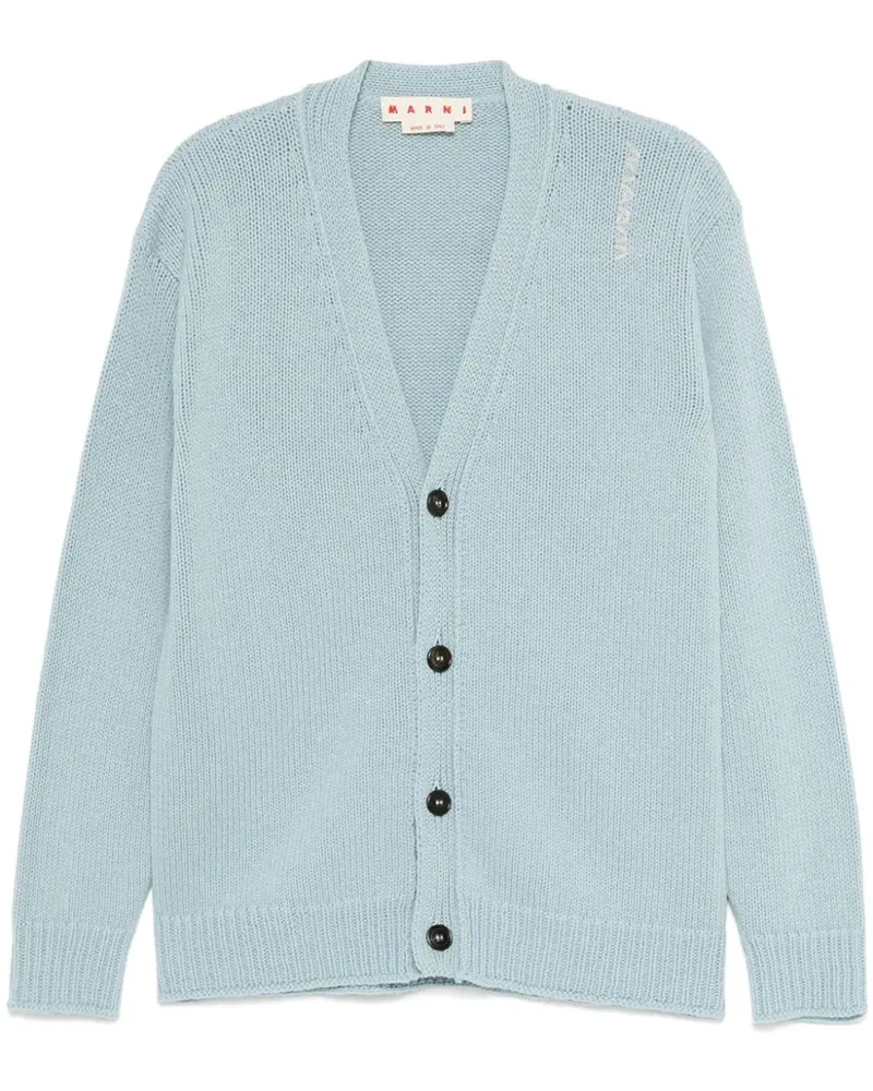 Marni Cardigan mit Logo-Stickerei - Blau Blau