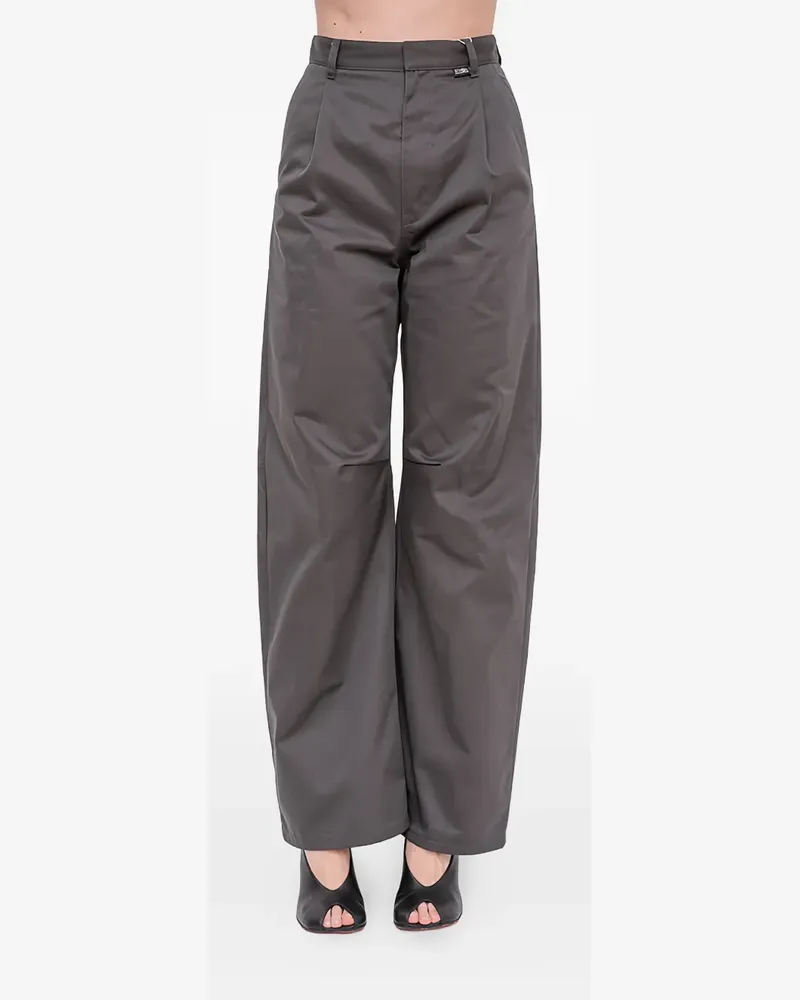 Maison Margiela pleated high-waisted trousers - Braun Braun