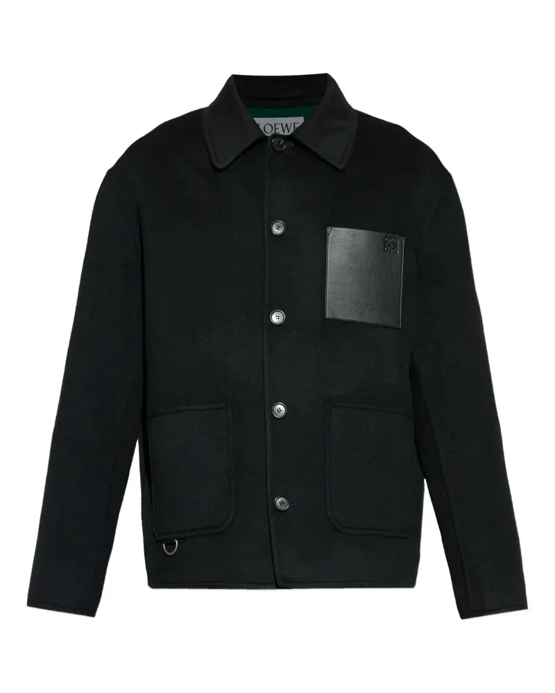 Loewe Anagram-debossed wool jacket - Schwarz Schwarz