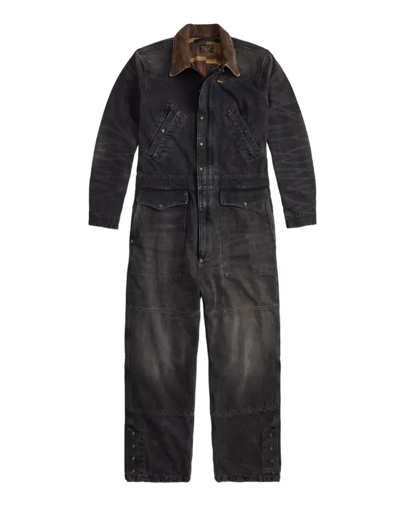 Ralph Lauren Latzhose mit Cordkragen - Schwarz Schwarz