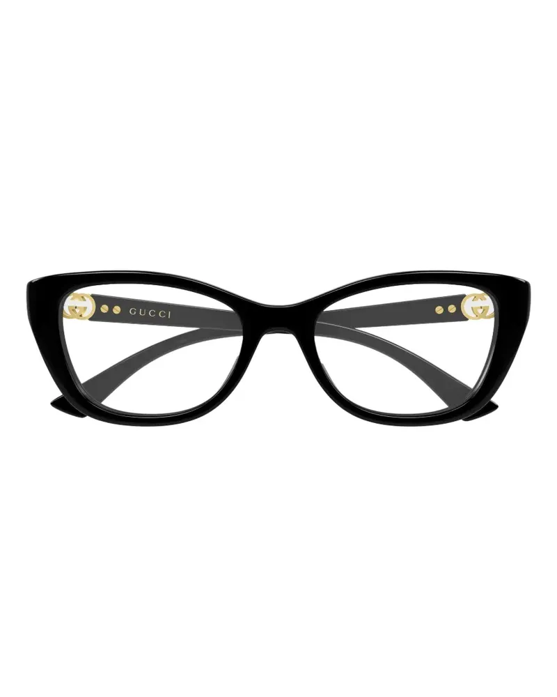 Gucci Cat-Eye-Sonnenbrille mit GG - Schwarz Schwarz
