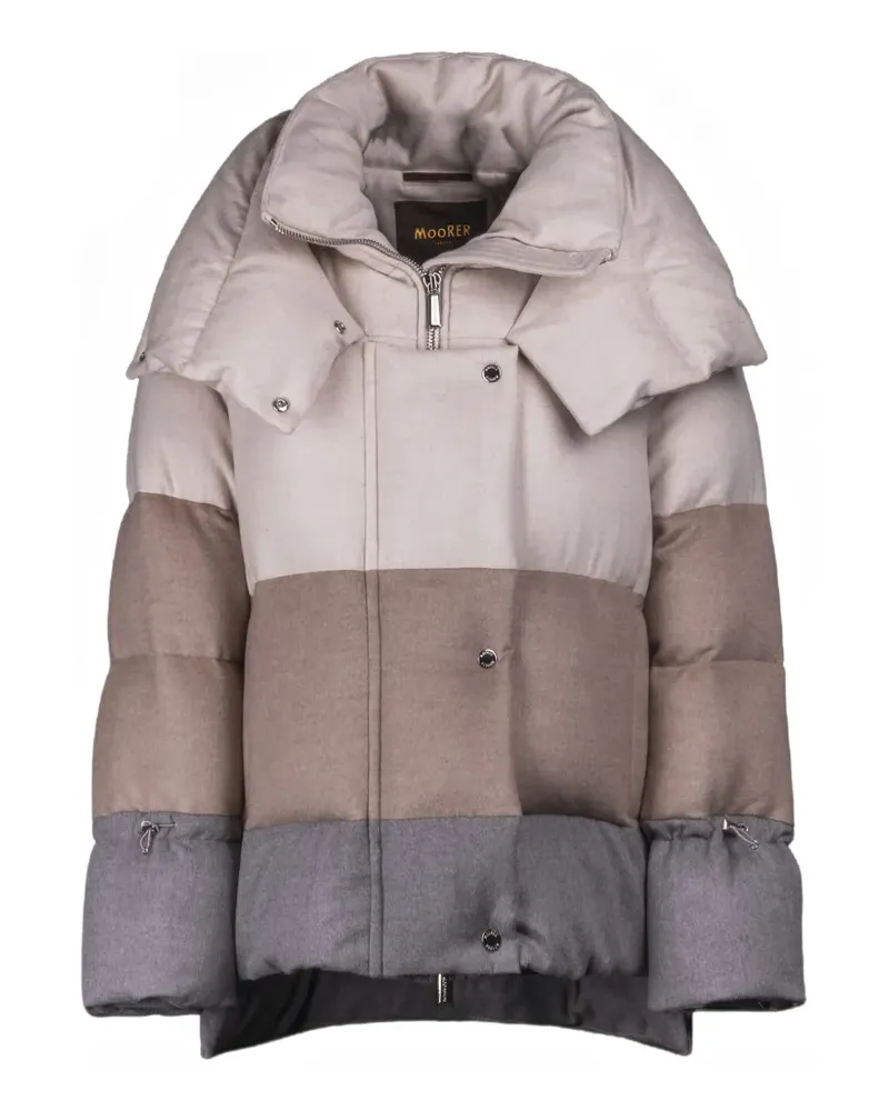 MOORER Jacke in Colour-Block-Optik - Nude Nude
