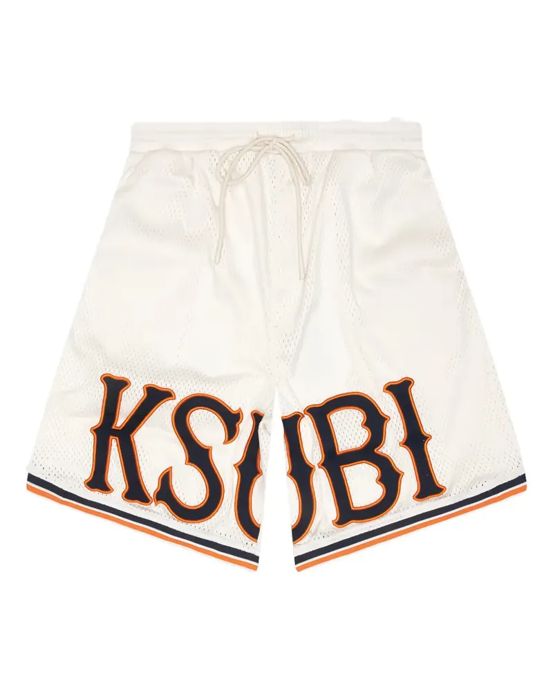 ksubi Bolter Mesh-Shorts mit Logo-Patch - Weiß Weiß