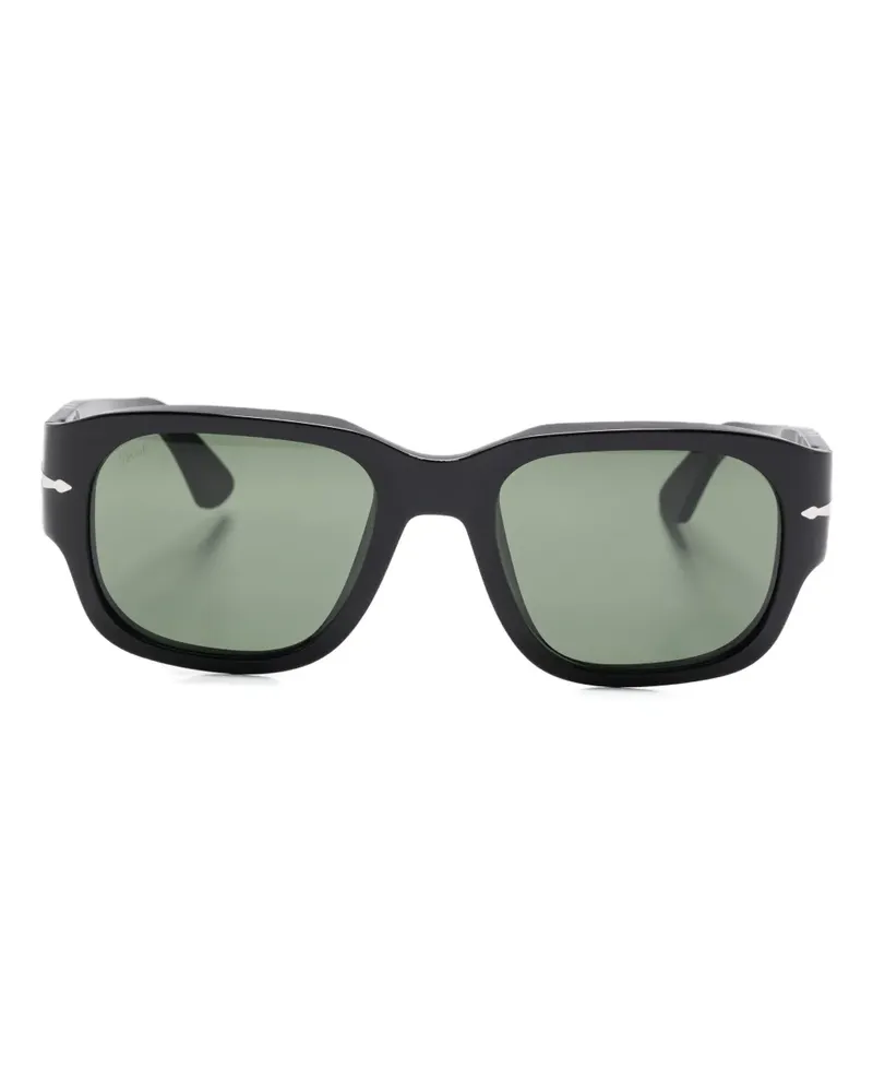 Persol Sonnenbrille mit eckigem Gestell - Schwarz Schwarz