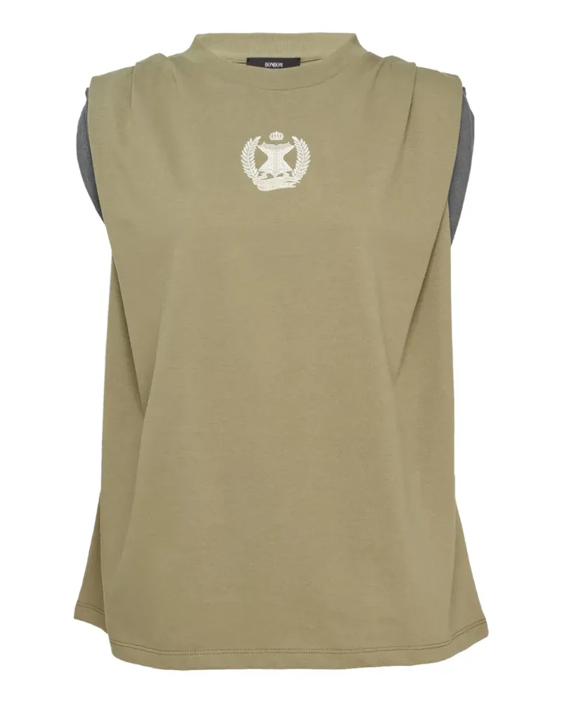 BONBOM tucked emblem t-shirt - Grün Grün