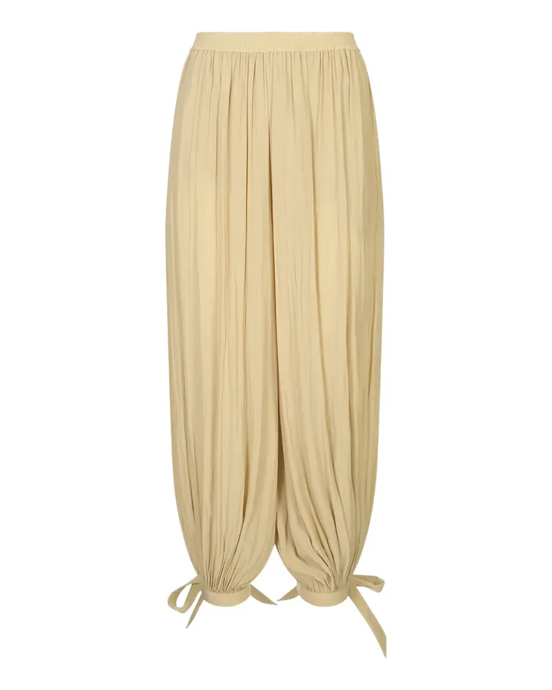 Chloé pleated tie-fastening tapered trousers - Nude Nude