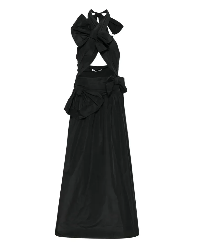 Viktor & Rolf Drapiertes Maxikleid mit Schleife - Schwarz Schwarz