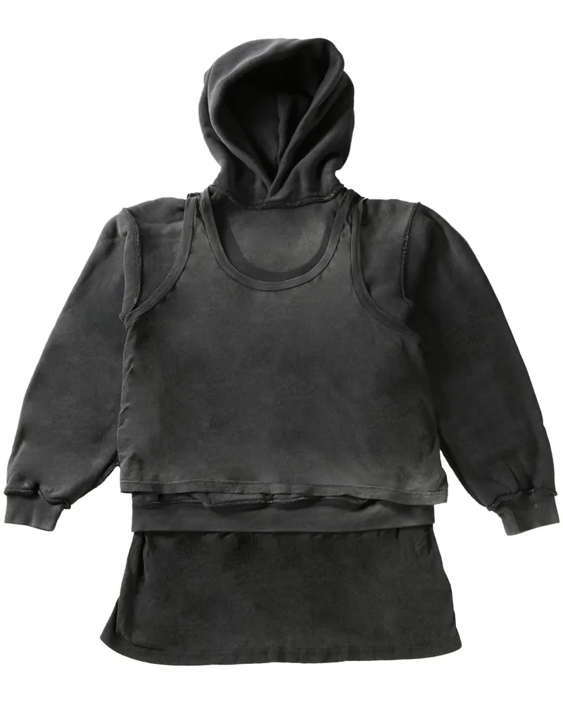Alexander Wang distressed hoodie - Schwarz Schwarz