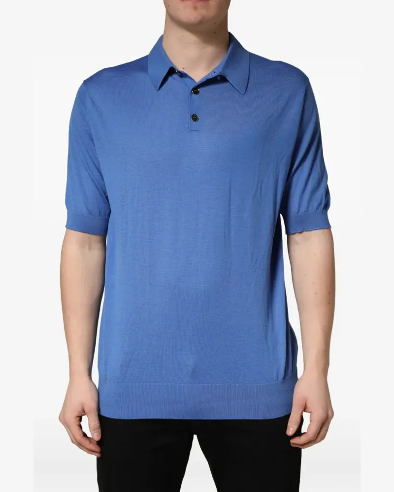 Dolce & Gabbana cashmere polo T-shirt - Blau Blau