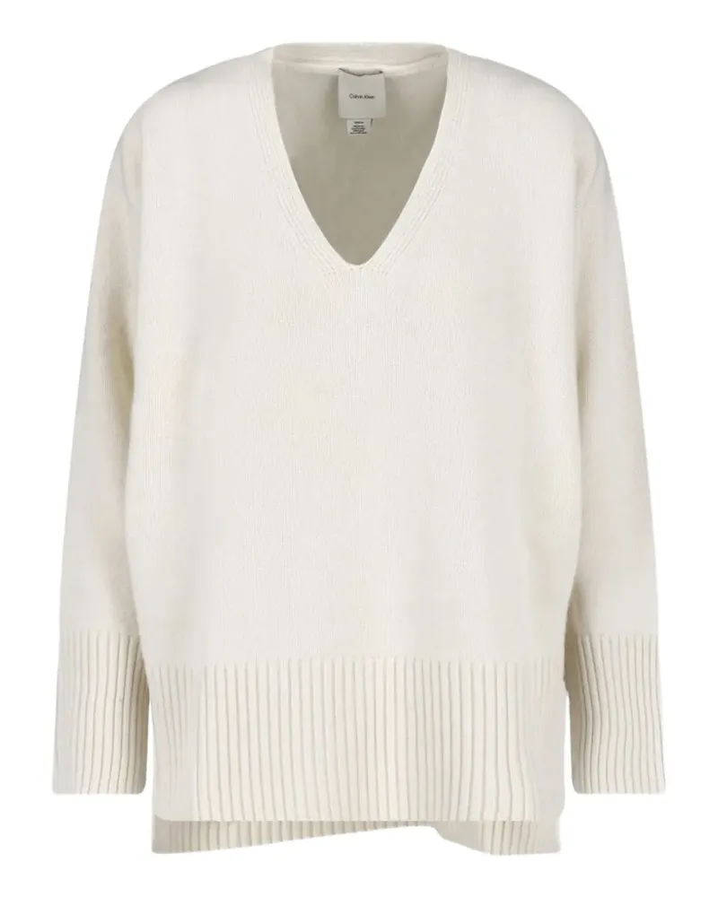 Calvin Klein Pullover mit geripptem Saum - Nude Nude