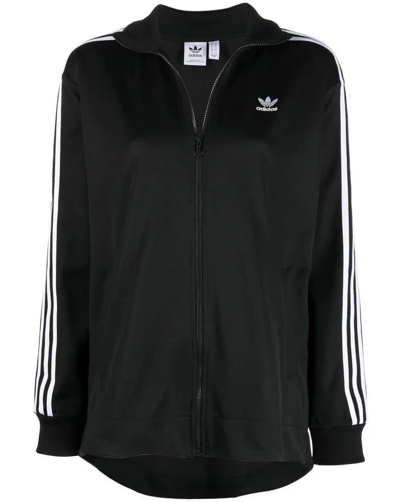 adidas Sweatshirt mit Logo-Stickerei Schwarz