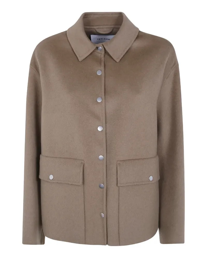 IVY & OAK press-stud wool jacket - Nude Nude