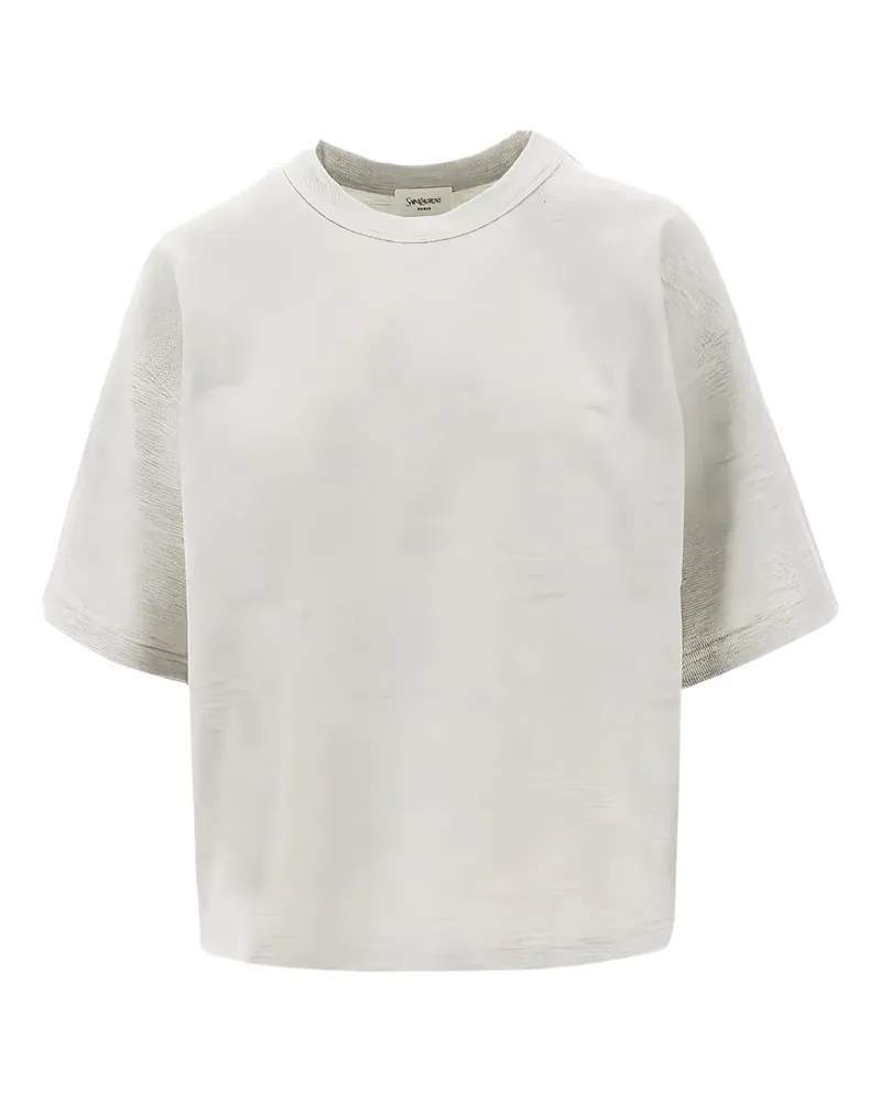 Saint Laurent Cassandre T-Shirt - Grau Grau
