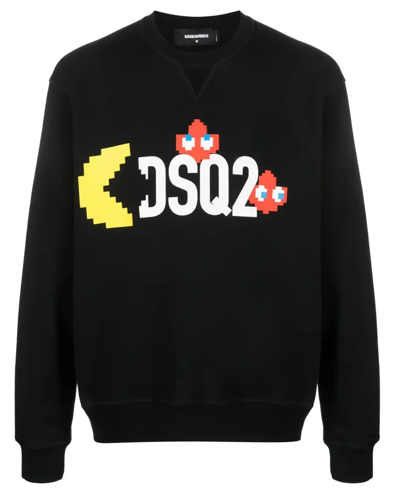 Dsquared2 Sweatshirt mit Logo-Print - Schwarz Schwarz