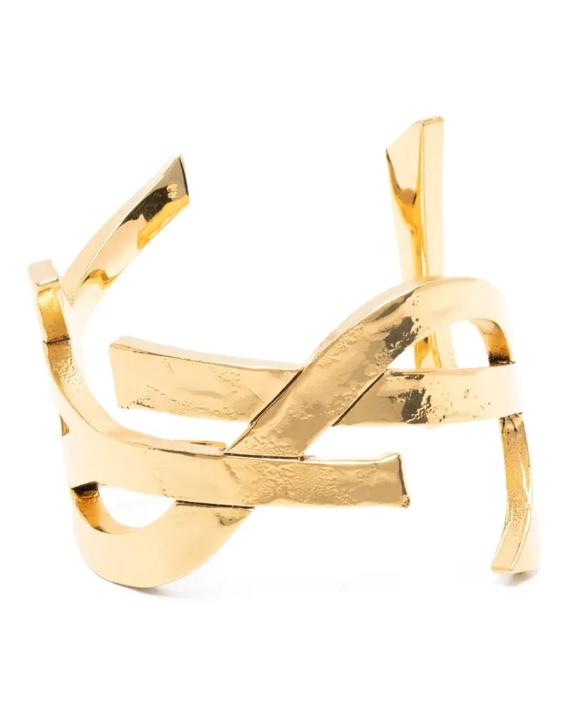 Saint Laurent Armspange mit Logo - Gold Gold