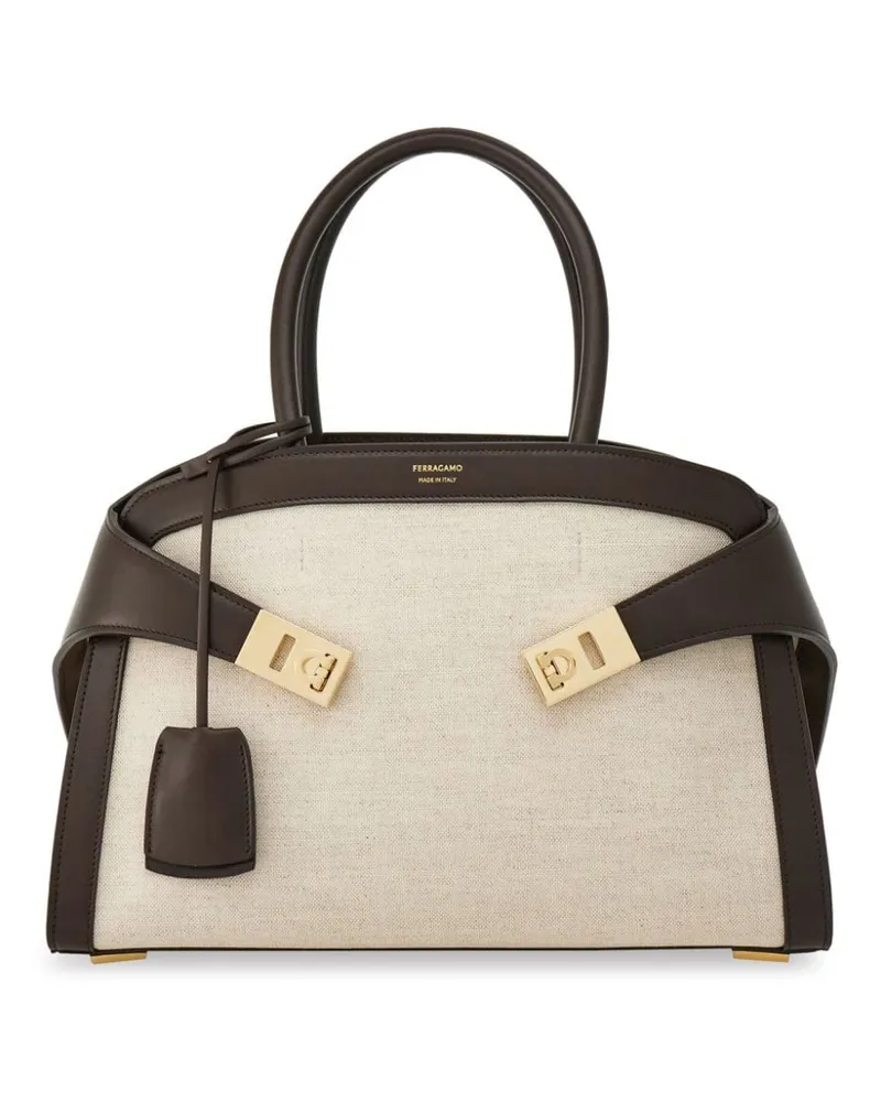 Ferragamo Kleine Hug Handtasche Nude