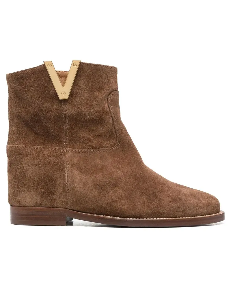 Via Roma 15 Stiefel aus Leder - Braun Braun