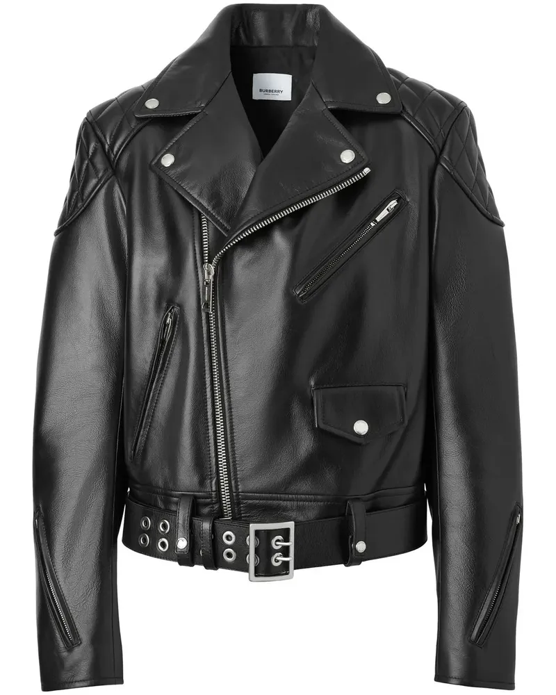 Burberry Bikerjacke mit gesteppten Einsätzen - Schwarz Schwarz