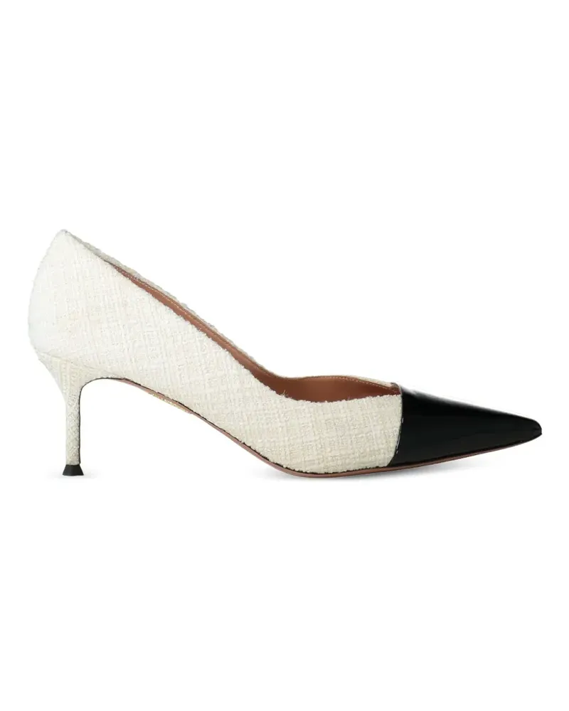 Aquazzura Orbit Pumps mit Kontrastkappe - Nude Nude