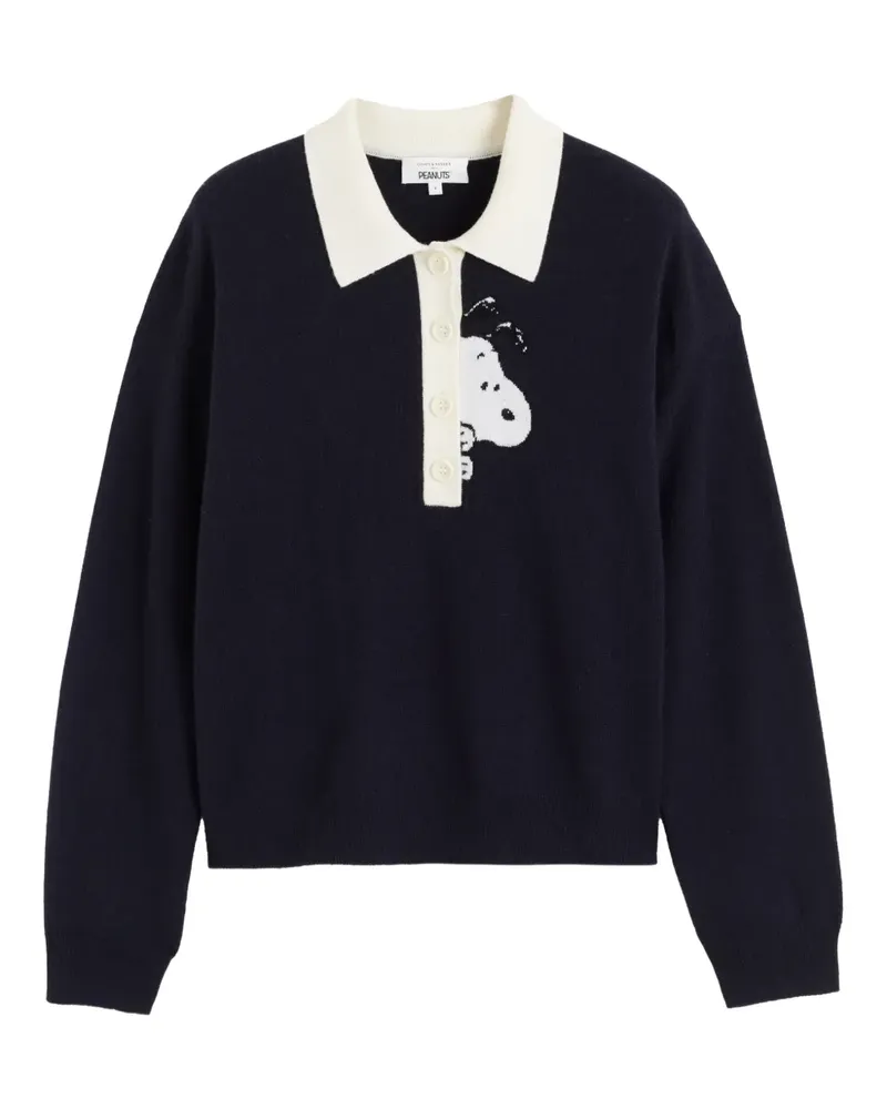 Chinti & Parker x Peanuts Snoopy Peekabow Poloshirt - Blau Blau