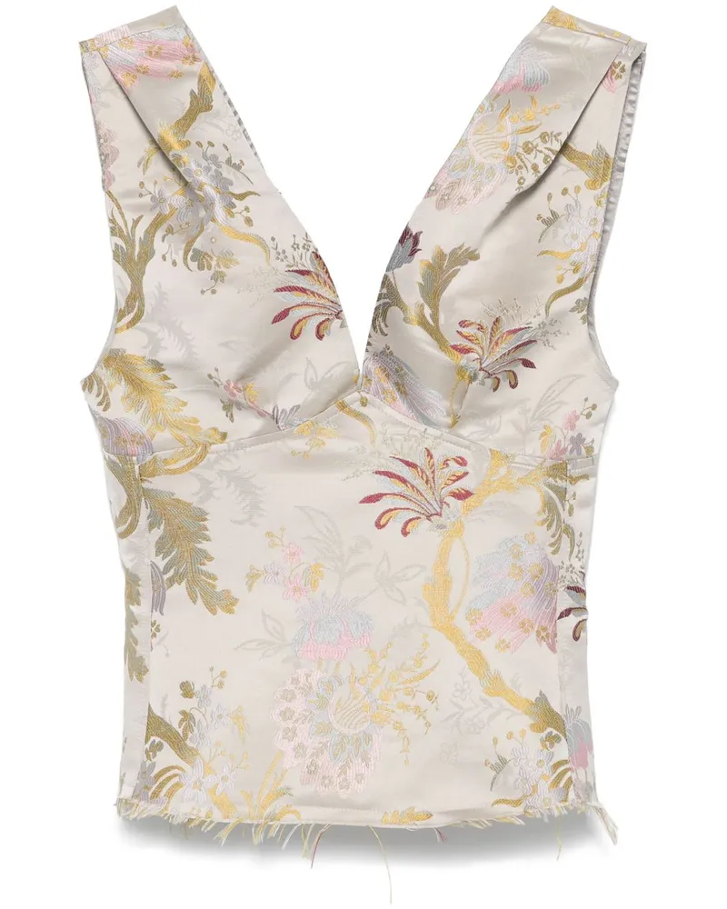 Marques ' Almeida Oberteil aus Brokat-Jacquard - Grau Grau