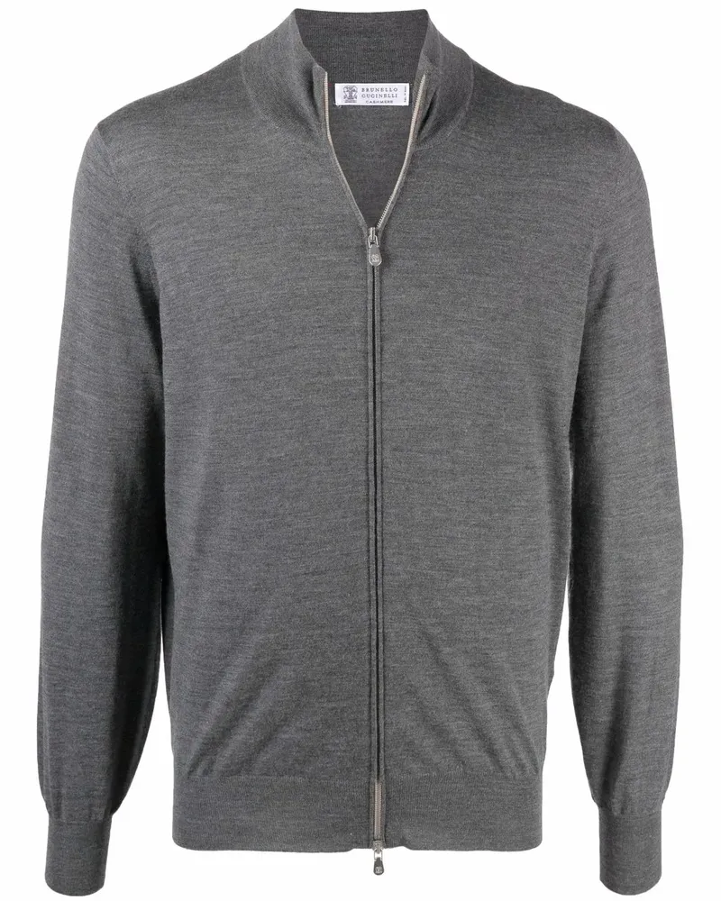 Brunello Cucinelli Cardigan mit Reißverschluss - Grau Grau