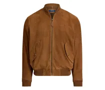 Wildlederjacke mit Reißverschluss - Braun