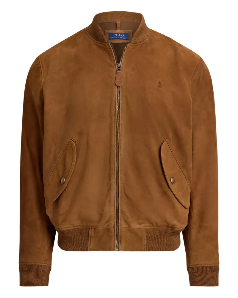Ralph Lauren zipped suede jacket - Braun Braun