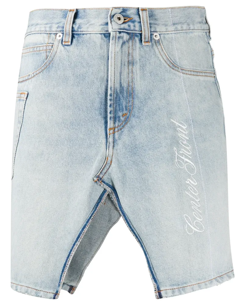 Heron Preston Jeansrock mit Schlitzen - Blau Blau