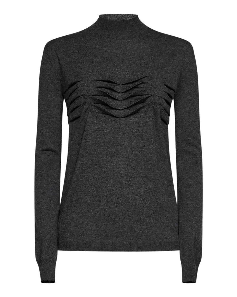 Jil Sander Pullover mit Stehkragen - Grau Grau