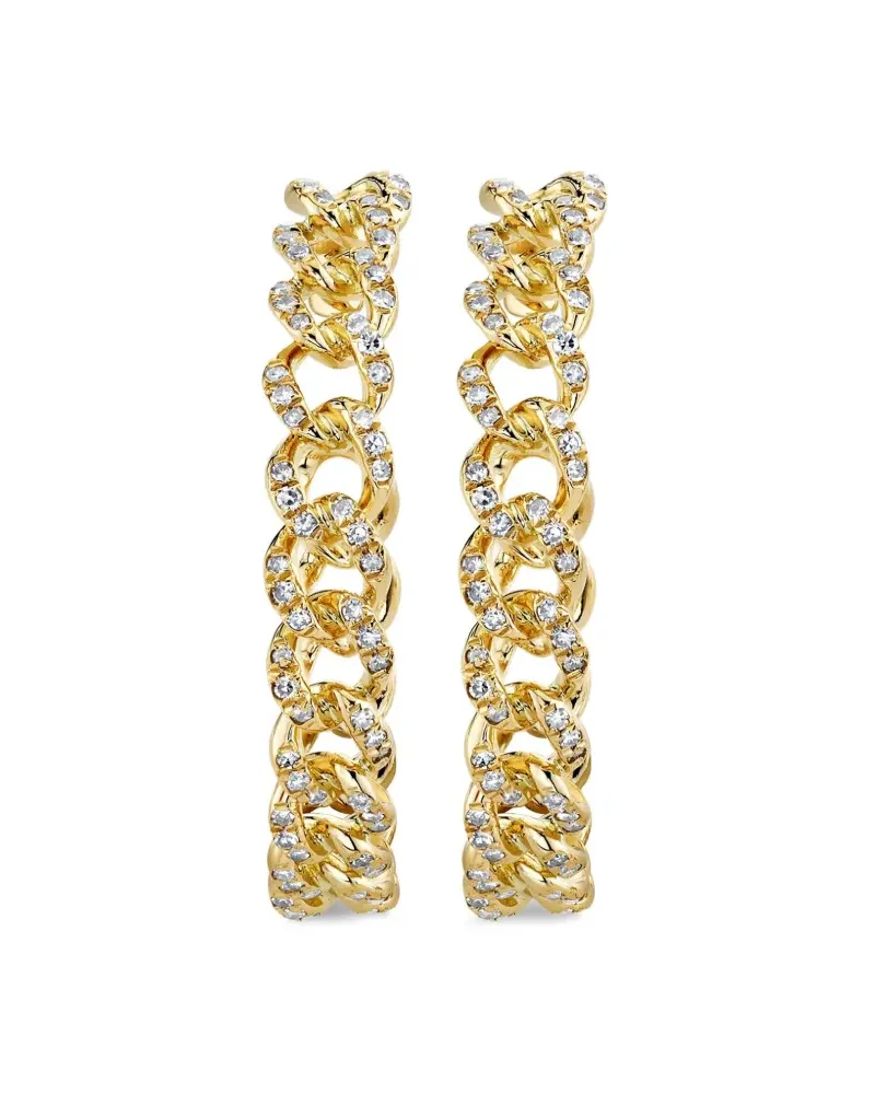SHAY 18kt Pavé Link Gelbgoldcreolen mit Diamanten Gold
