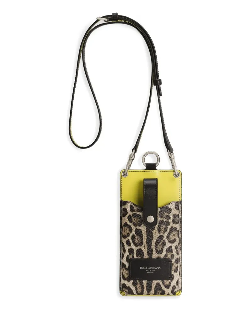 Dolce & Gabbana Handyhülle mit Leoparden-Print - Schwarz Schwarz