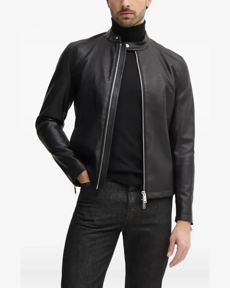 Sisley Jacke mit geknöpftem Kragen - Schwarz Schwarz
