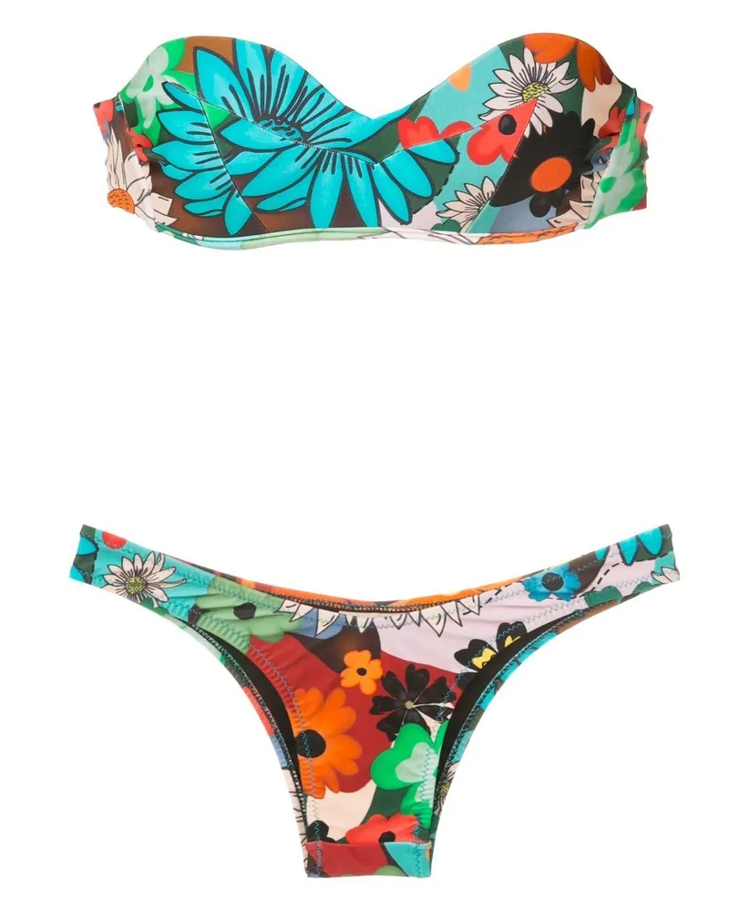 Amir Slama Bandeau-Bikini - Mehrfarbig Mehrfarbig