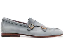 Monk-Schuhe aus Wildleder - Blau