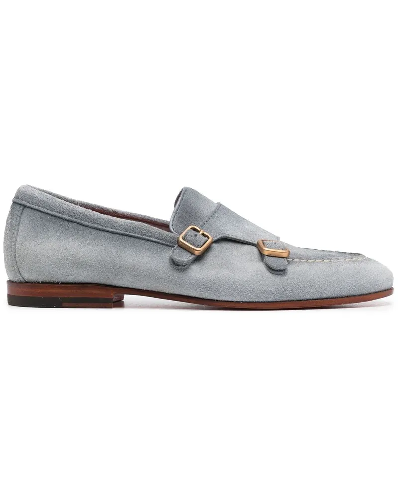 Santoni Monk-Schuhe aus Wildleder - Blau Blau