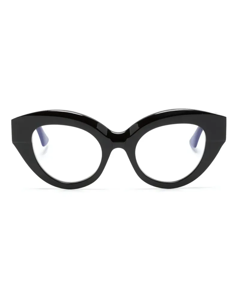 KUBORAUM K35 Brille mit Cat-Eye-Gestell - Schwarz Schwarz