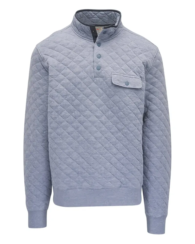 Faherty Epic quilted button sweatshirt - Blau Blau