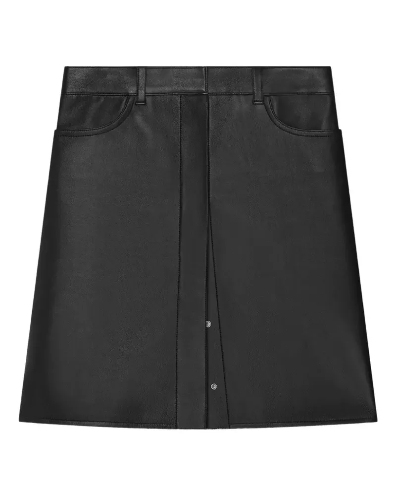 Courrèges Minirock mit Druckknöpfen - Schwarz Schwarz