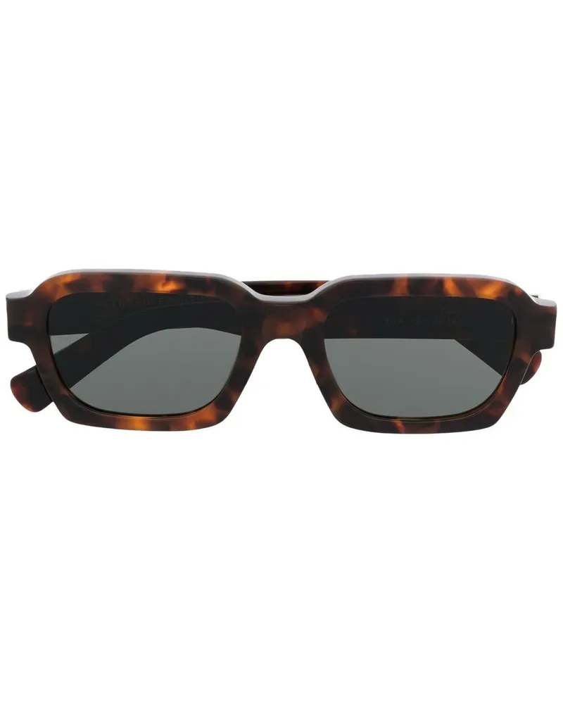 RETROSUPERFUTURE Eckige Sonnenbrille in Schildpattoptik - Braun Braun
