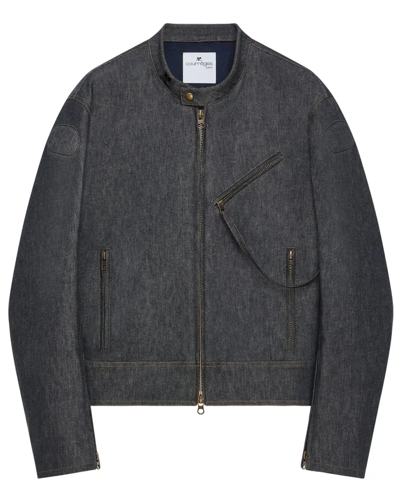 Courrèges Bomberjacke im Jeans-Look - Grau Grau
