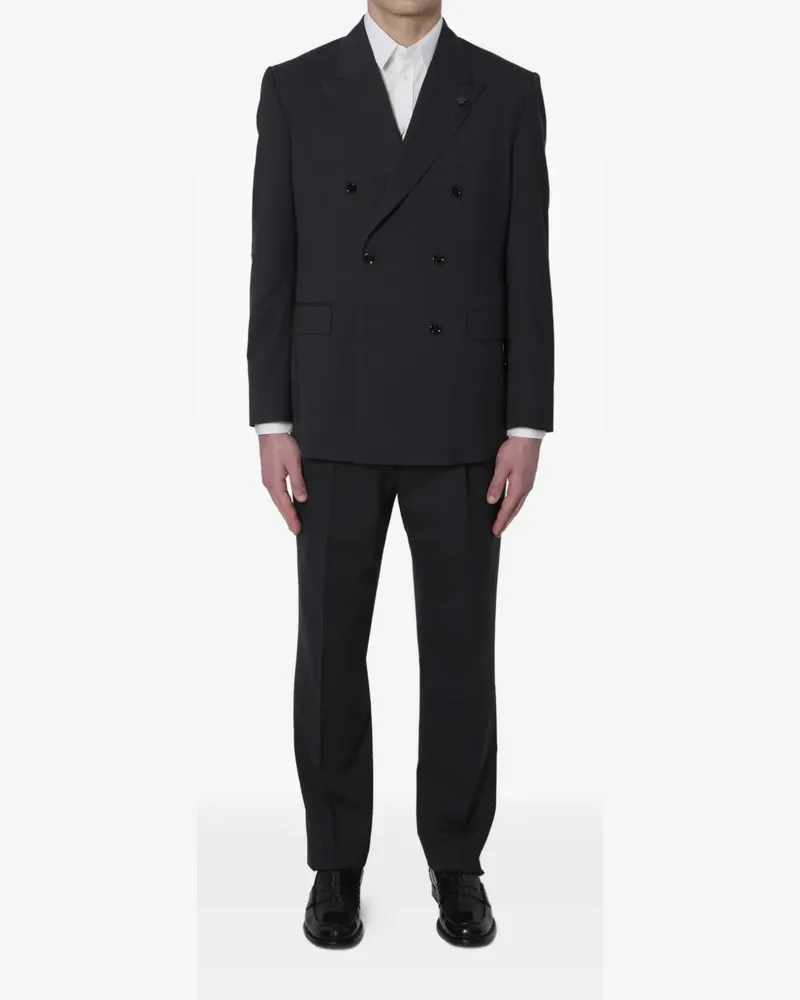 LARDINI Doppelreihiger Anzug mit steigendem Revers - Grau Grau