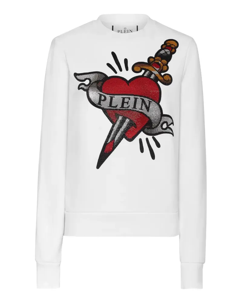 Philipp Plein Heart Sweatshirt - Weiß Weiß