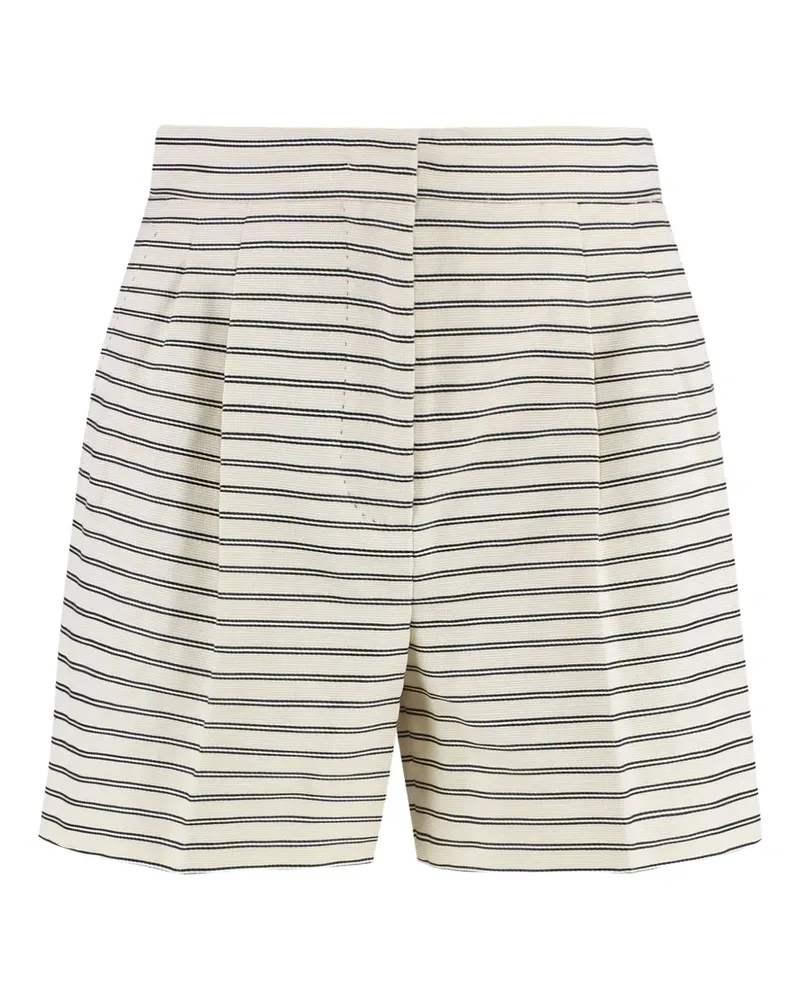 Max Mara Gestreifte Shorts mit Falten - Nude Nude