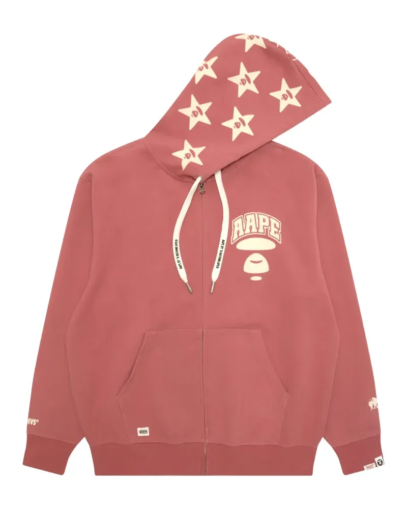 BAPE Kapuzenjacke mit Logo-Print - Rot Rot
