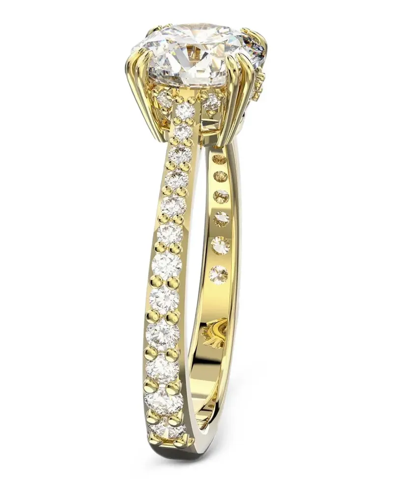 Swarovski crystal-embellished pavé ring - Gold Gold